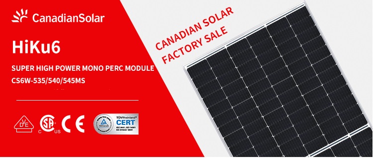 Tấm pin năng lượng mặt trời Canadian 540W