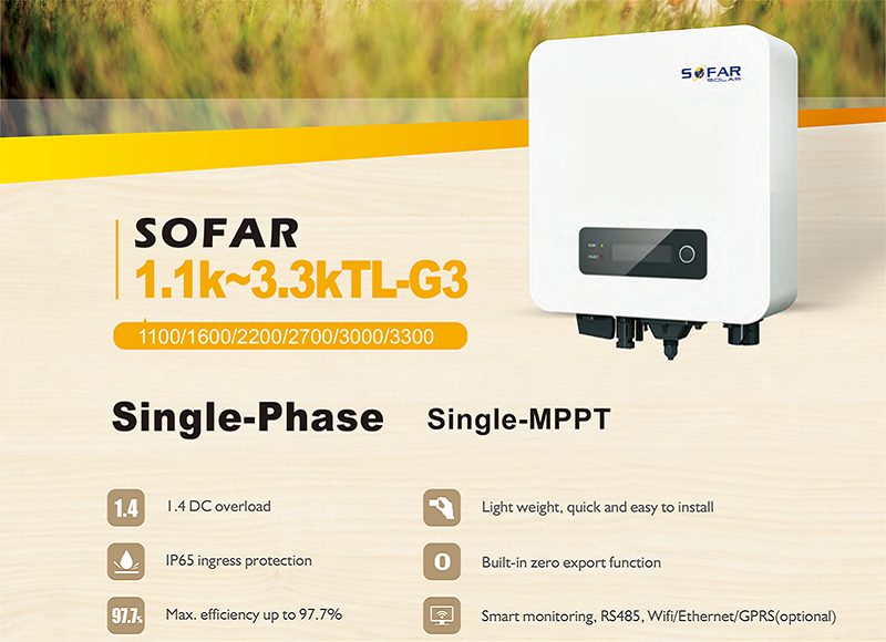 Biến tần hòa lưới Sofar 3.3kW - SOFAR 3300TL-G3